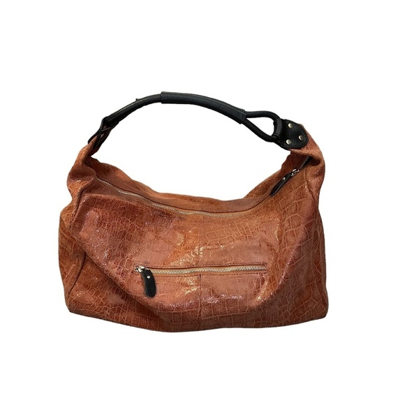 Lola Bernard Moderna Rust Croc Embossed Leather Purse - Picture 3 of 11